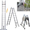 Telescopic Ladder with Non-Slip Feet, 12.5FT/3.8M (1.9M+1.9M) Aluminum Telescoping Extension