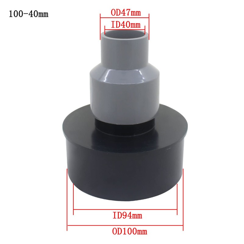 Extraction pipe reducer extraction system extraction machine connection adapter extraction