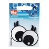 Prym Appliqué Eyes Black/White with Eyelashes, Large
