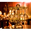 Mylifestyle Elegant Desktop Crystal Glass Stemware Rack/Rotate 6 Wine Glass
