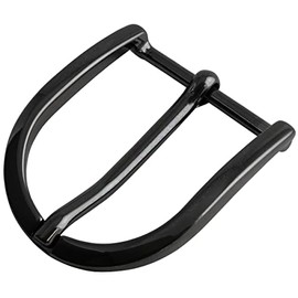 BELTINGER Belt Buckle Round 4.0 cm | Buckle Clasp Belt Buckle 40 mm Solid | Pin Buckle | Interchangeable Belt up to 4 cm, black
