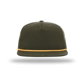 Richardson 256 256P Umpqua Rope Snapback Cap Adjustable Hat Blank Camo Hat Bulk Hats - Loden/Gold Rope