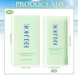 Centella Sunscreen, Centella Sunscreen Stick, Moisturiser Sun Stick, Quick Sunstick, Centella Daily Sun Lotion SPF50+ PA++++, Non-Greasy, Strong UV Protection, Centella Sun Protection for All Skin