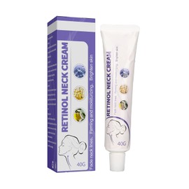 Crema Reafirmante para el Cuello de 40g, Crema Hidratante Facial Antienvejecimiento, Crema de Masaje Reafirmante Hidratante para el Cuello para Aclarar las Líneas del Cuello y