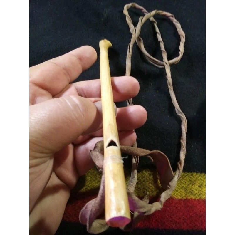 Mohawkarts.com Native American Eagle Wing Bone Whistle Museum quality 8"