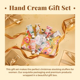 Hand Cream Gift Set, Gifts for Women, Hand Cream Set Enriched with Shea Butter and Glycerin for Dry Hands, Pack of 6 Hand Lotion Travel Size Hand Cream, Gift Sets for Women, Birthday gifts