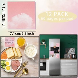 600 Pcs Watercolor Theme Self Sticky Note Pads, Adhesive Sticky Notes, 12 Styles Self-Stick Notes, Self-Adhesive Memo Pads for Reminders, Study, Work, Office, School and Home (2.8 x 2.8 Inches)