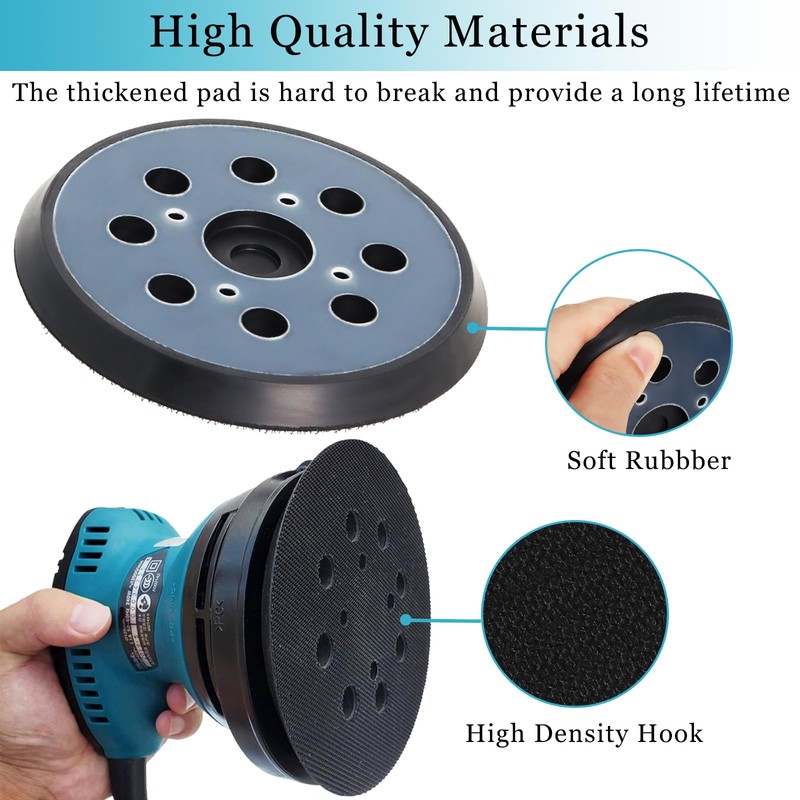 Sanding Plate 125 mm with Hook and Loop 8 Holes