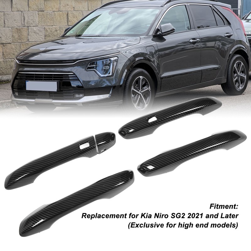 Car Exterior Door Handle Panel Carbon Fiber Style Outer Handle