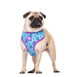 DUKIER - Reversible Dog Harness, Anti-Pull Breathable Reflective Pet Vest Neoprene Mesh, Mermaid Design, Size XS