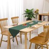 SANLEHAUSE Linen Table Runner, Dark Green, 32 x 180 cm,