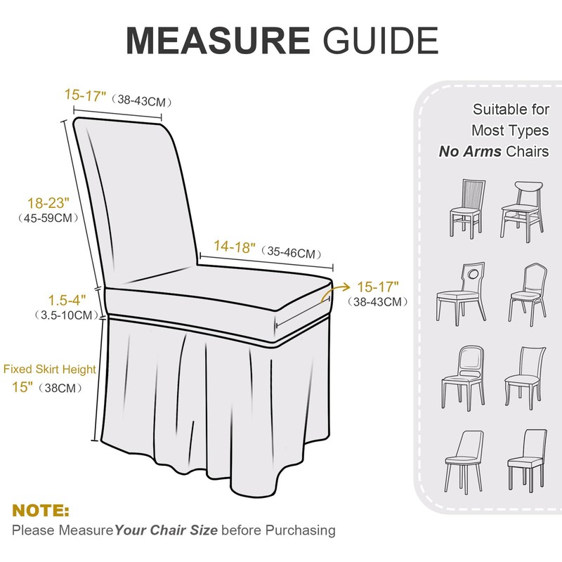 NICEEC High Stretch Chair Covers for Dining Chairs Covers Set