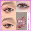 Pink Eyeshadow Palette 9 Colour Make-Up Set, Glitter Shimmer Eye