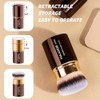 MAANGE 3 Piezas Brochas de Maquillaje Profesional Faciales de Aluminio