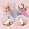 AUEAR, 12 Pack Foldable Forks and Spoons Set with Organizer