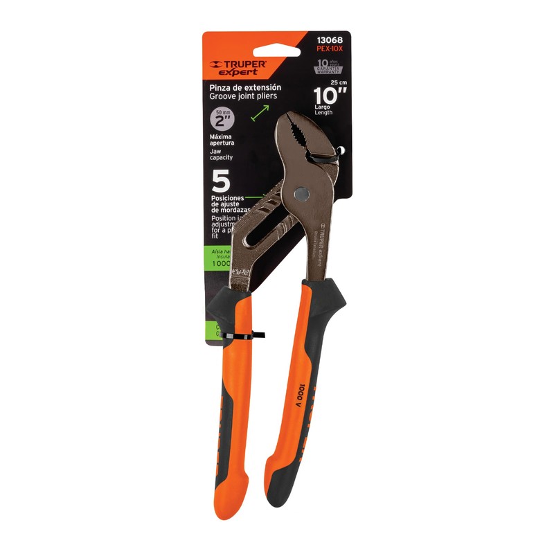 Truper Expert PEX-10X, Pinzas de extensión 10" mango comfort grip