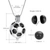AIWENXI Football Cremation Jewellery for Ashes Hollow Football Urn Necklace