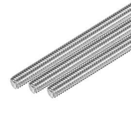 M METERXITY 12-Pack Fully Threaded Rod, M4x50mm 304 Stainless Steel Right Hand Thread Bar Studs for Furniture Anchor Bolts/Clamps/U-Bolts, Metric Threaded Screw