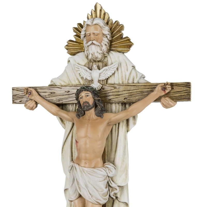 Grace4Joy Holy Trinity Wall Cross, 12.5 Inches Holy Trinity Crucifix