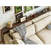 TIQLAB 5.9 Inch Narrow Console Table with Power Outlet,Sofa Table,