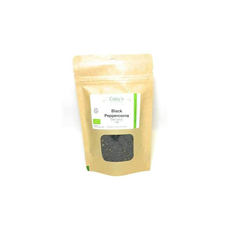 Organic Black Peppercorns (Piper nigrum) Dried Herb (50g)