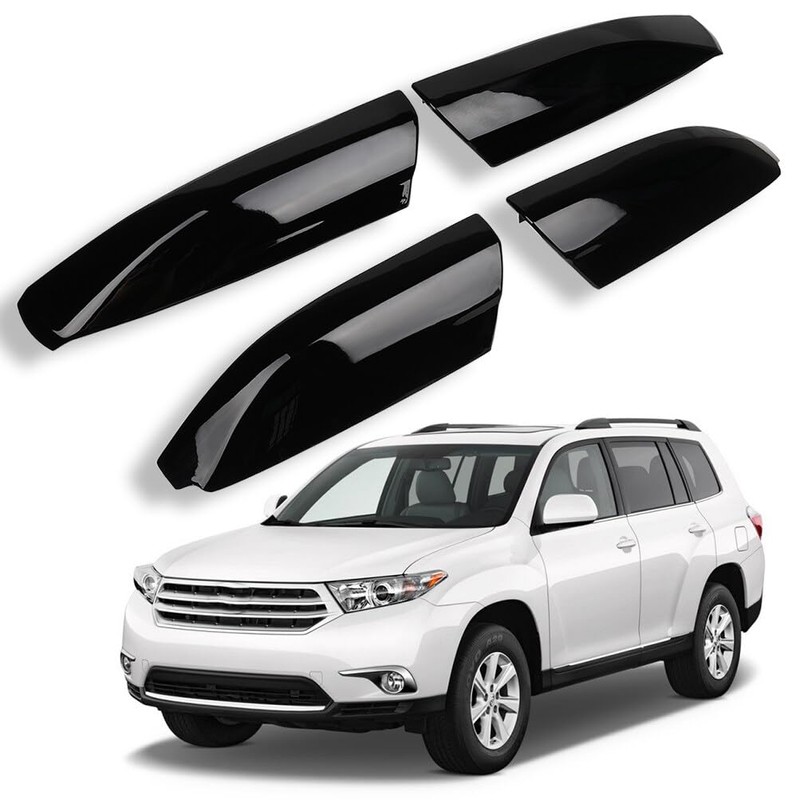 AZHZ 4PCS Black Roof Rack Covers Roof Rack Covers Fit