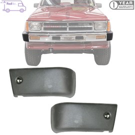 New Front Left Driver & Right Passenger Side Bumper End Outer For 1984-1988 Toyota Pickup 2WD Direct Replacement 5210289103 5210389103