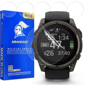 ArmorSuit 6 Pack for Garmin Tactix 8 / Fenix 8 / Fenix 7X/7X Pro [51mm] Anti-Glare Screen Protector MilitaryShield Matte Film - Made in USA