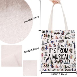 TSOTMO Musicals Gift Theatre Musical Gift Broadway Musicals Lovers Gift Theater Life Gift It’s From A Musical Tote Bag (FROM MUSICAL)