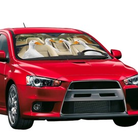 PURKCUYERT Car Windshield Sun Shade Duck Driving Car Sunshade for Car Truck SUV,Blocks UV Rays Keep Vehicle Cool Folding Auto Sunshades Car Sunscreen (55x29inch)