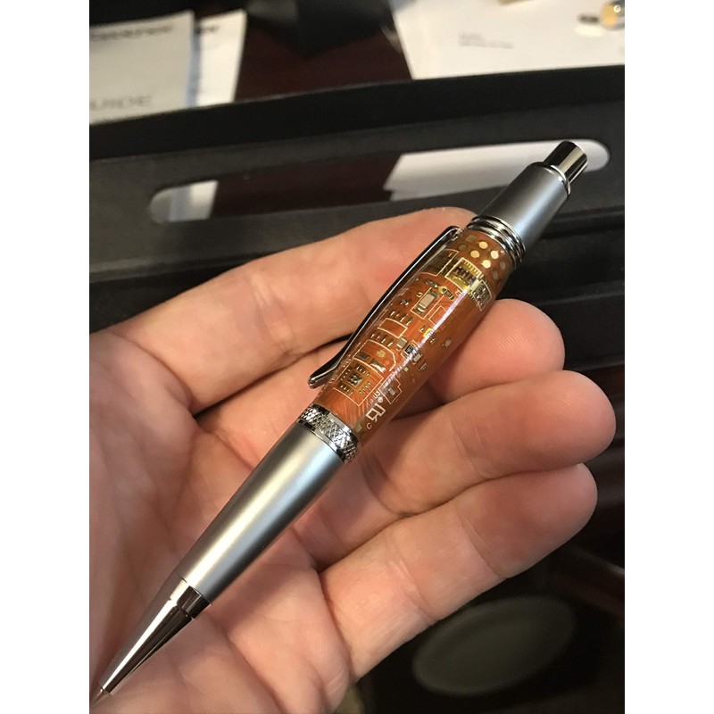 Orange Circuit Board Mechanical pencil