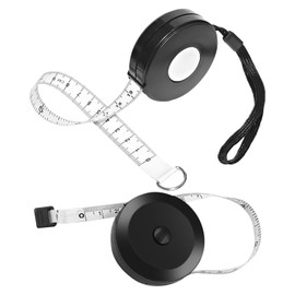 1 x 200 cm tape measure and 1 x 150 cm tape measure, automatic retractable plastic tape measure, double-sided tape measure for tailors, flexible tape measure, mini tape measure
