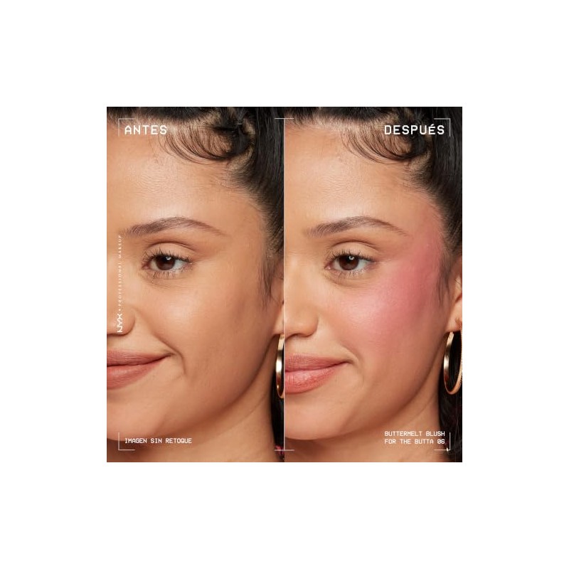 NYX Professional Makeup Buttermelt Blush, Rubor en Polvo, con hasta