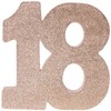Creative Party Rose Gold Glitter Number 18 Table Decoration -