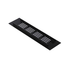 TopHomer Rectangle Air Vent Grille 2 Pieces 200mm x 50mm Air Vent Grille Aluminum Alloy Air Vent Grille for Kitchen Pedestal Cabinet Wardrobe