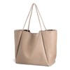 HOXIS Oversize Pu Leather Tote Women Weekender Bag Shopper Handbag
