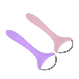 Cocoarm Gesichtshaargeräte Tragbare Angst Pilator für Frauen Springgesichts Haarentfernung für Oberlippenheak Skins, an Freunde und Verwandte Edelstahl und Plastik Pink Purple