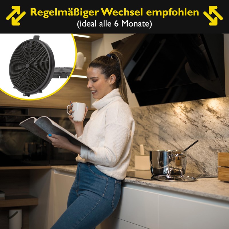Bomann® Carbon filter set, activated carbon filter in a practical
