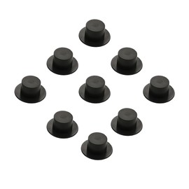 Mini Top Hat, 100 Pieces Black Pieces Mini Black Top Hats Christmas Snowman Hats Top Hats Miniature Small Groom Hat for DIY Craft Supplies for Black Party Hats Mini Dolls