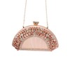 Rhinestone Clutch Evening Purses for Women Fan-shaped Crystal Diamond Wedding