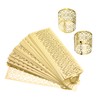 sourcing map 100Pcs Napkin Rings Laser Cut Foil Paper, Napkin