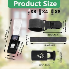 20 Pack Garden Flag Stoppers and Anti-Wind Clips, Lawn Yard Flag Pole Clips to Hold Flags Plastic Outdoor, Garden Flag Holder Clips for Small Flags,Garden Flag (Black)