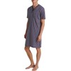 CALIDA Relax Imprint Men's 100% Cotton Button Down Nightdress, Mars
