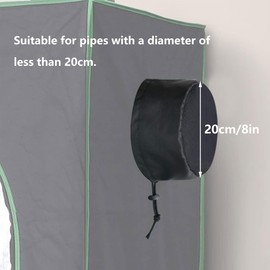 Hayaww 2 x 20.3 cm / 8 inch grow tent ventilation cover, grow tent vent cover filter, grow tent vent cover filter, black mesh screen shield for exhaust fan (A)