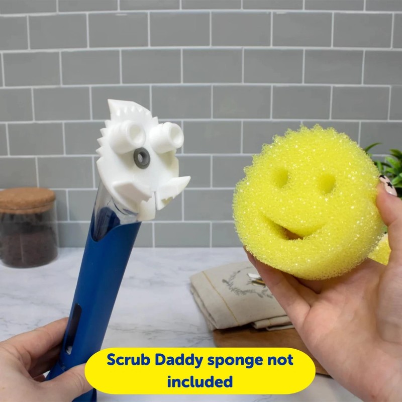 Scrub Daddy Dish Wand with Soap Dispenser Ergonomic Non Scratch