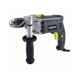 Master Mechanic 7.5 Amp Motor 0.5 Inch Hammer Drill with Soft Grip Handle, Metal Depth Gauge, and 1 Piece Metal Chuck Key for Home Power Tools