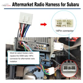 16Pin Aftermarket Stereo Wiring Harness for Subaru 1989-2008, 8Pin+8Pin Android Car Stereo Harness Adapter for Fit Impreza Forester Wagon Legacy GT RS Coupe WRX Car Radio Stereo Wiring Harness Cable