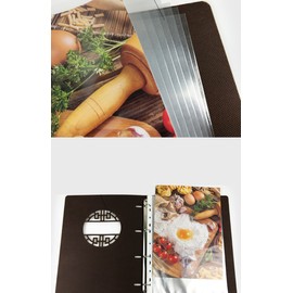 (pont du monde) Menu Table Menu File Binder A4 Facing Spread Replacement (Dark Brown)