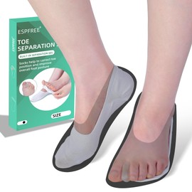 Gel Toe Separators with Socks One Piece Does not Slide for Big Toe Silicone Toe Spacers Bunion Correctors for Overlapping Toe, Breathable Toe Corrector Protector for Women and Men, Relieve Foot Pain