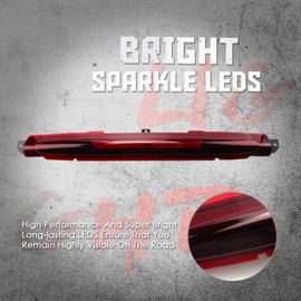 3rd Third Tail Rear Brake Light Compatible with 2002 2003 2004 2005 2006 2007 2008 2009 Chevy Trailblazer GMC Envoy Buick Rainier Ascender Bravada Center Cargo Rear LED High Mount Brake Light (Red)